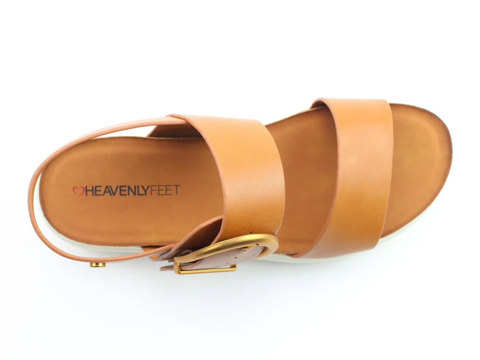 Heavenly Feet tan Bernie sandal sizes 4-7 (37-41)