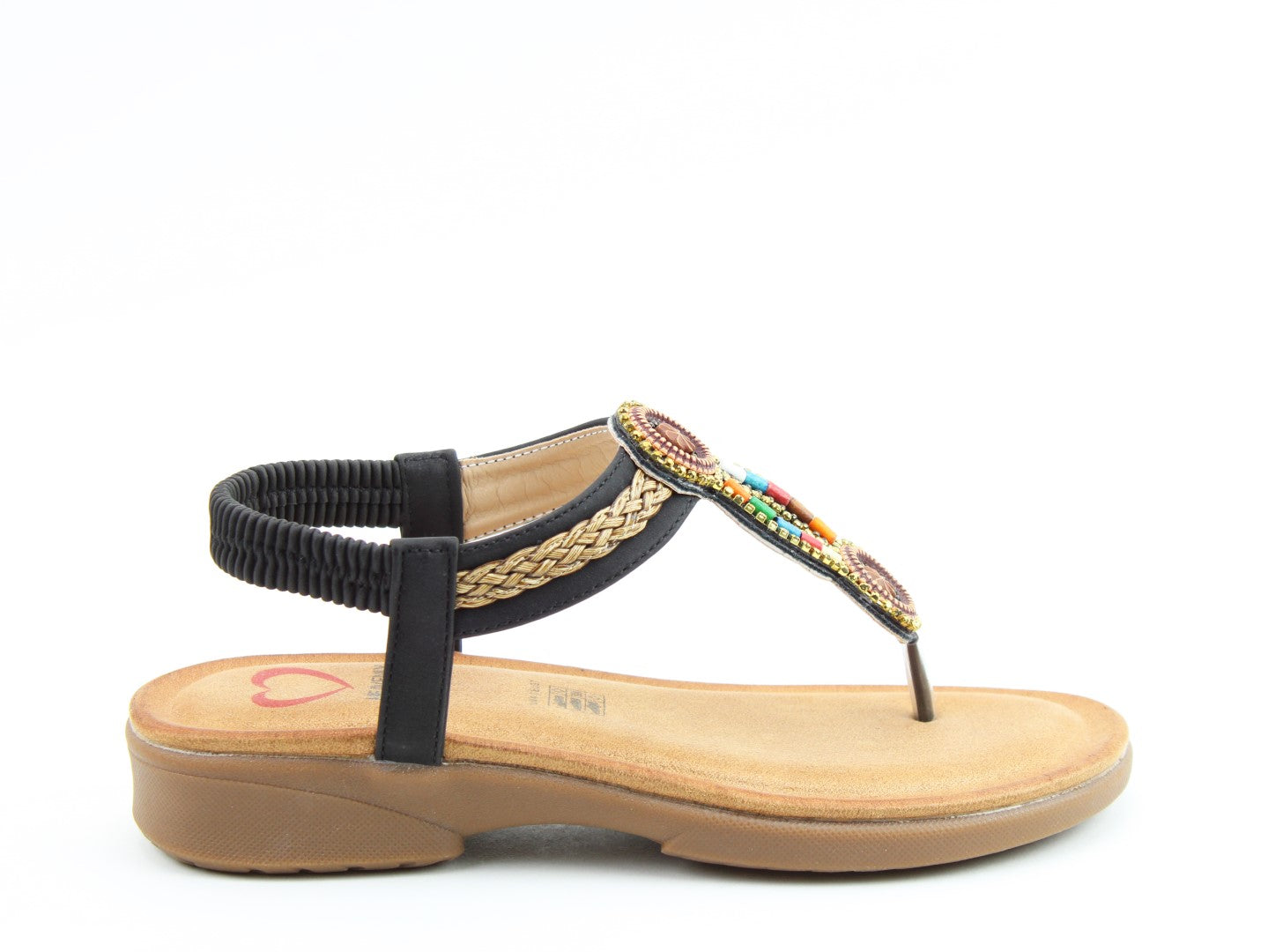 Heavenly Feet Zing black sandals sizes 4-8 (37-41)