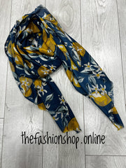 Lua lemon tree scarf navy
