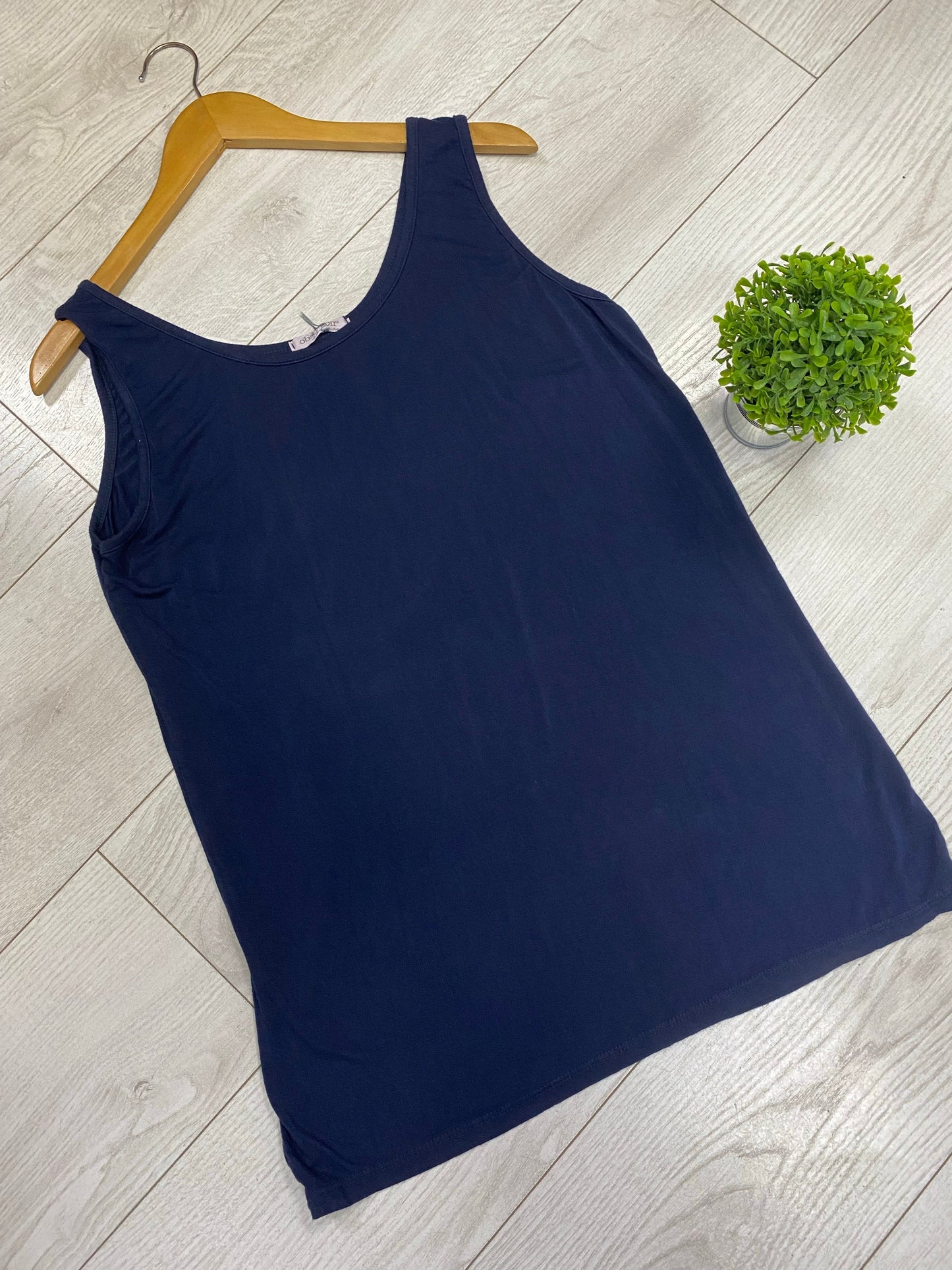 Plus size navy quality round neck vest 18-24