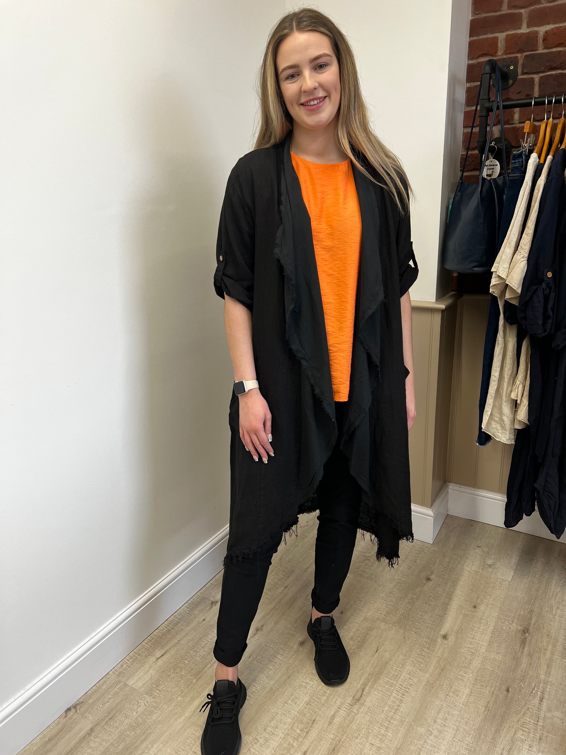 Linen 2025 waterfall jacket