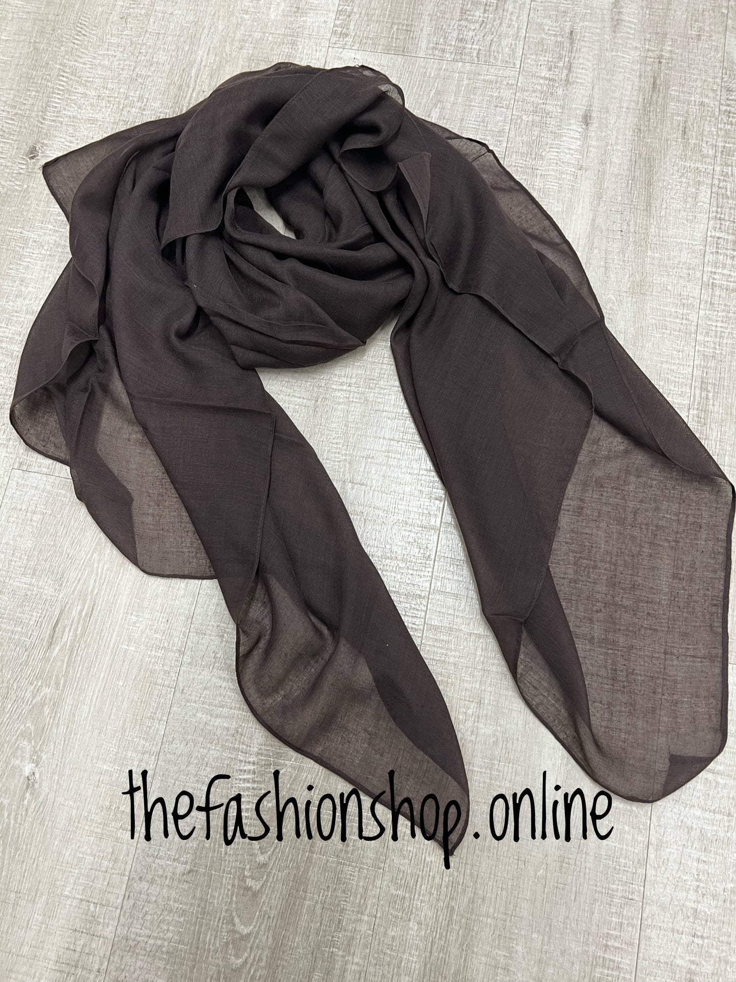Dark brown fine scarf