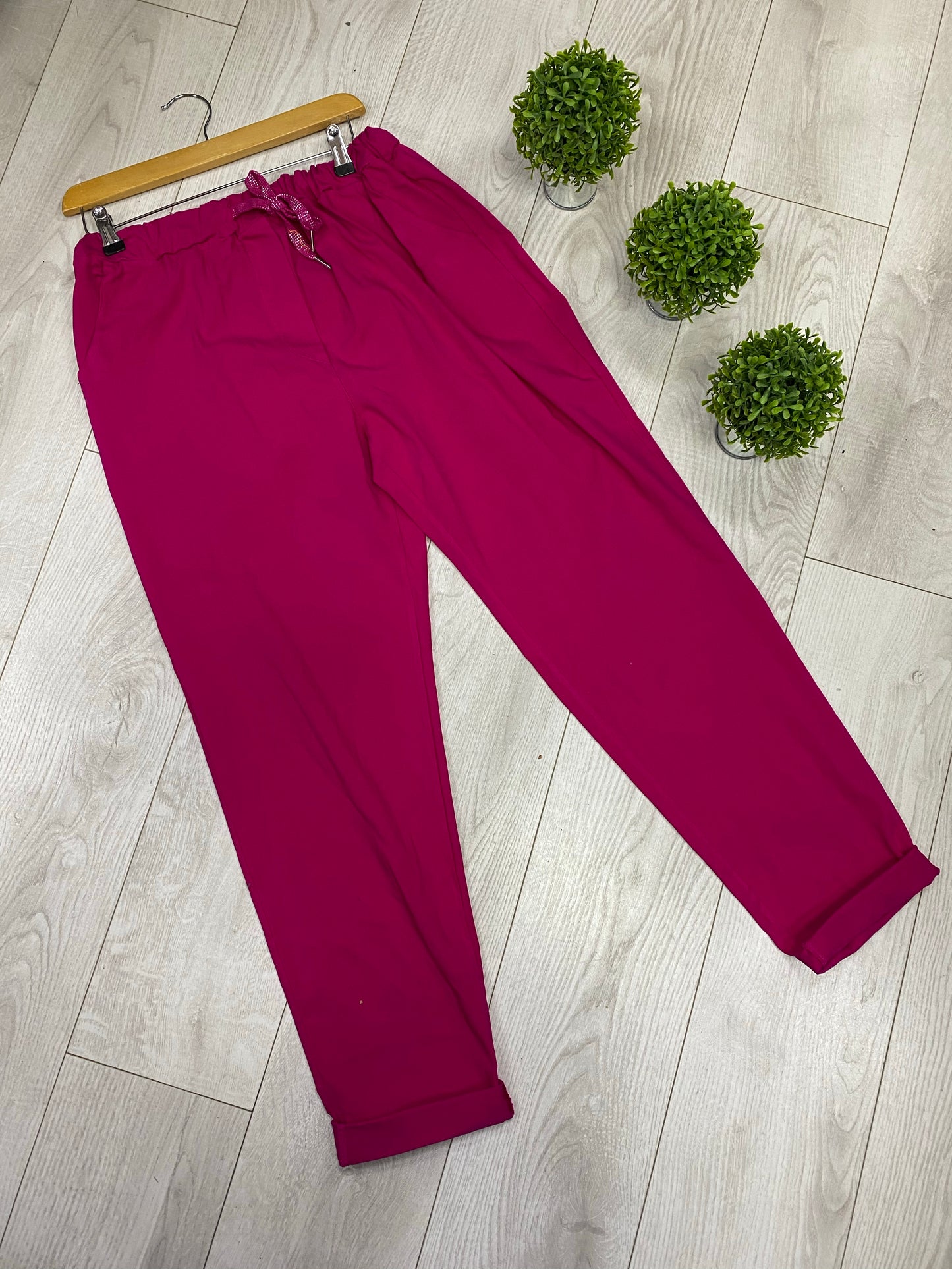 Plus size hot pink classic magic trousers 18-24