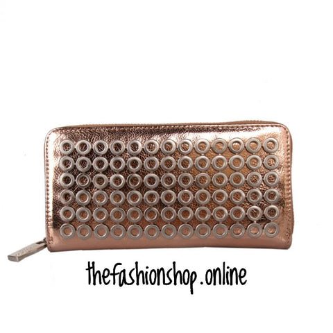 Red Cuckoo rose gold ring detail purse