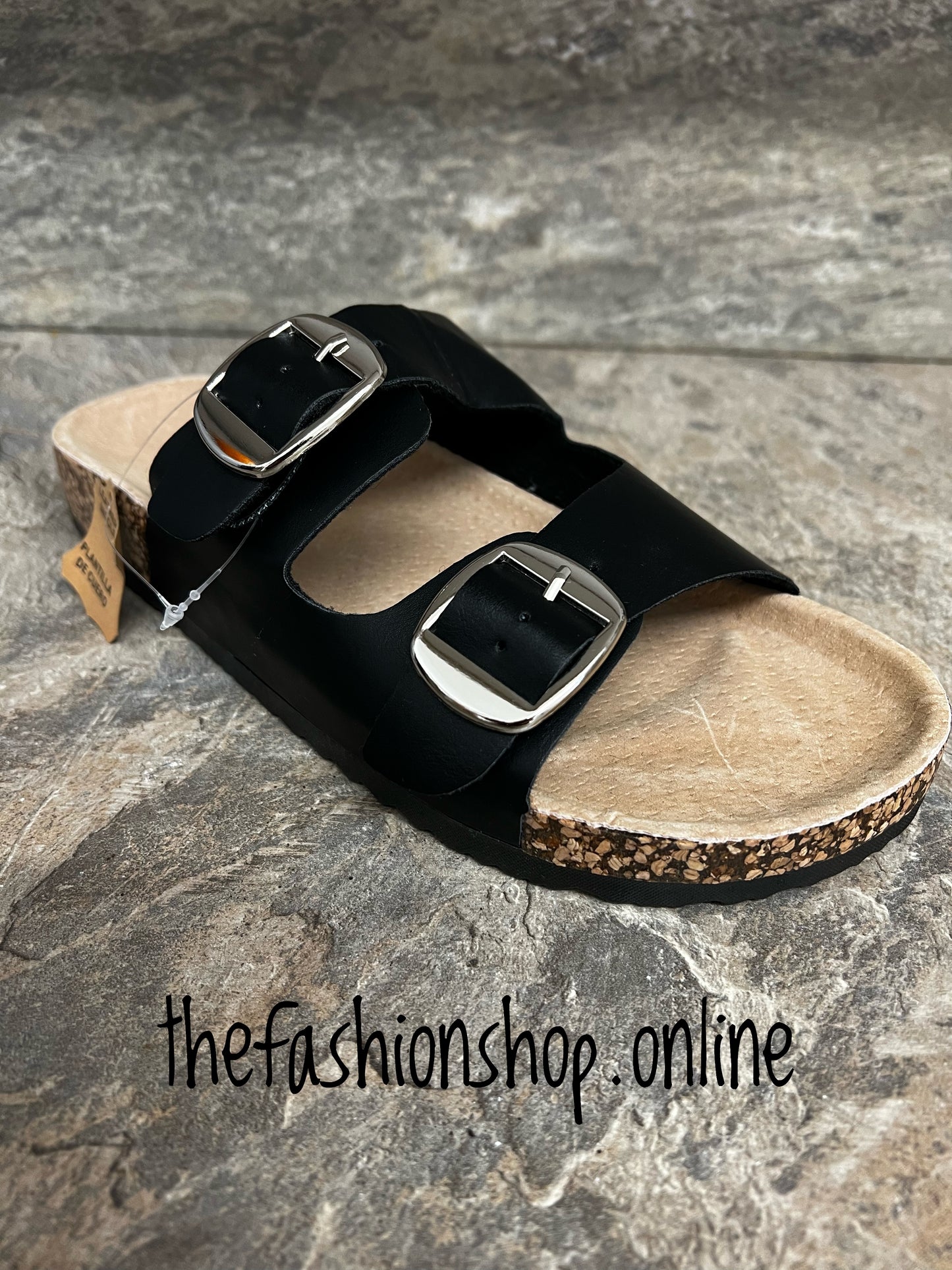 Black slip on sandal sizes 3-8