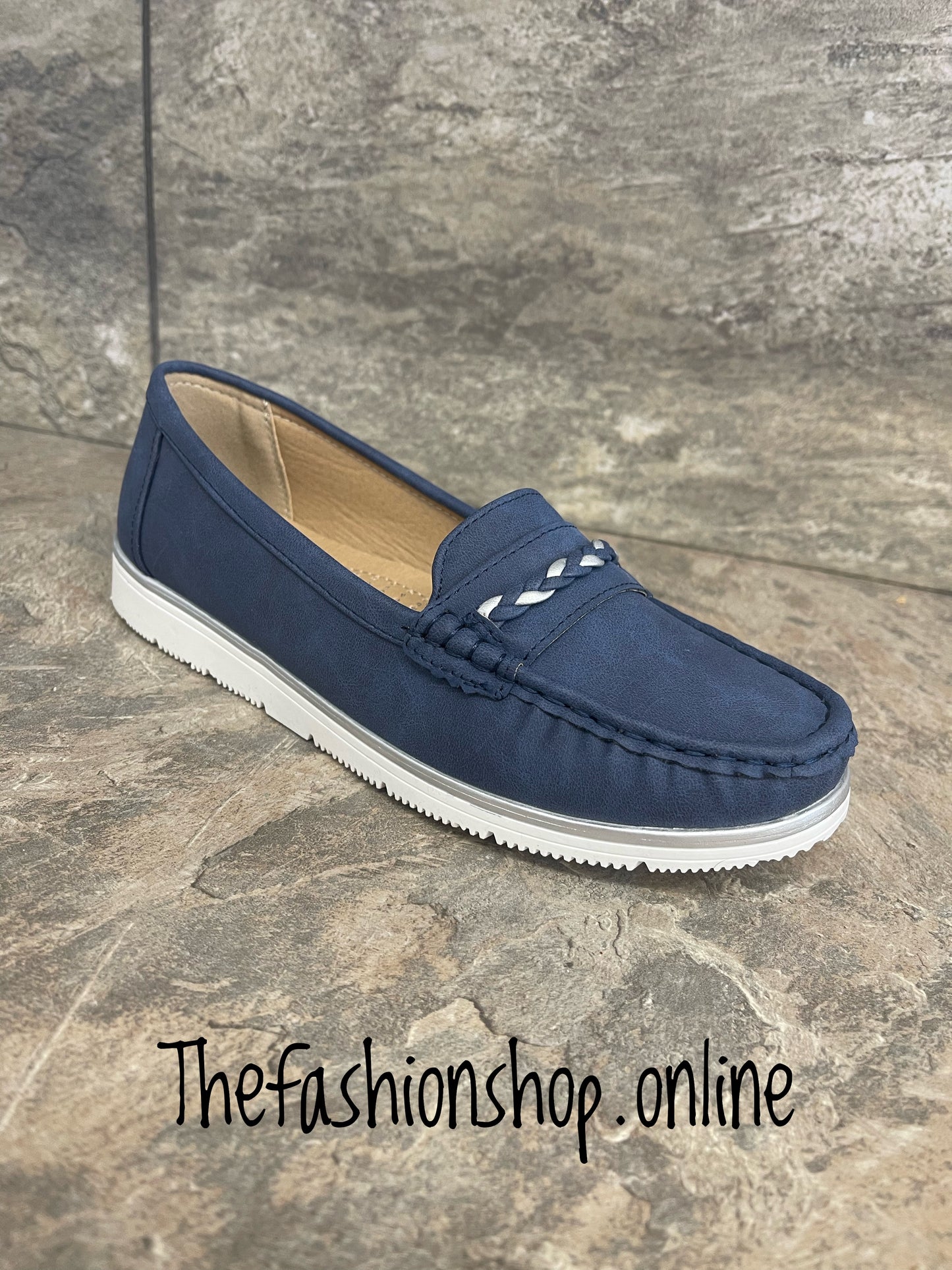 Navy padded sole loafer 3-8