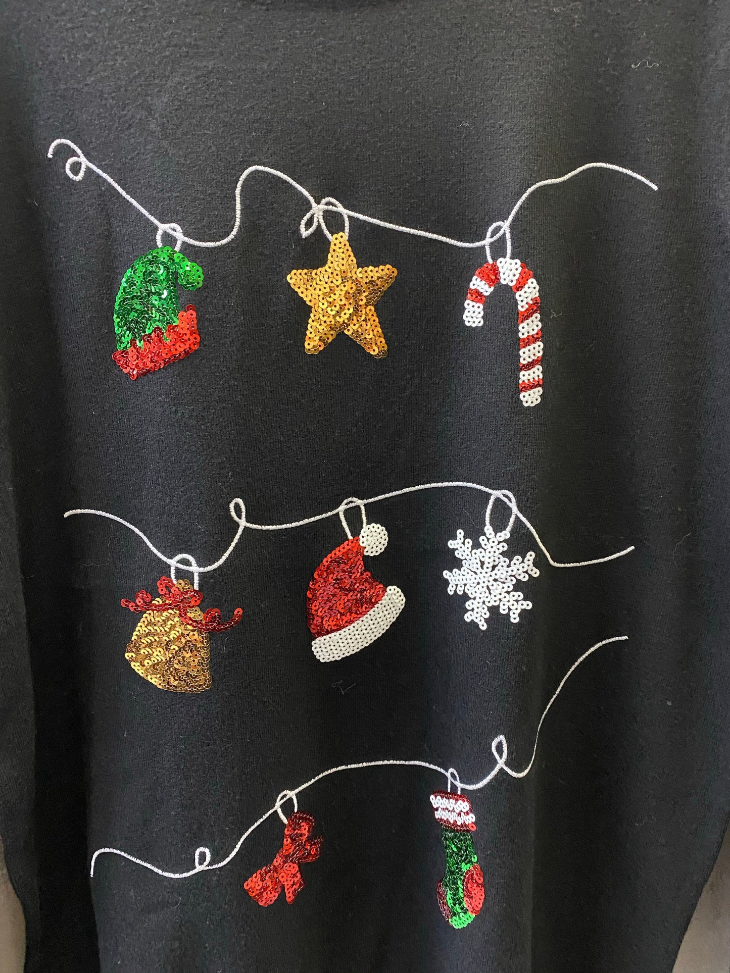 Black Jingle Bell Christmas jumper sizes 10-18