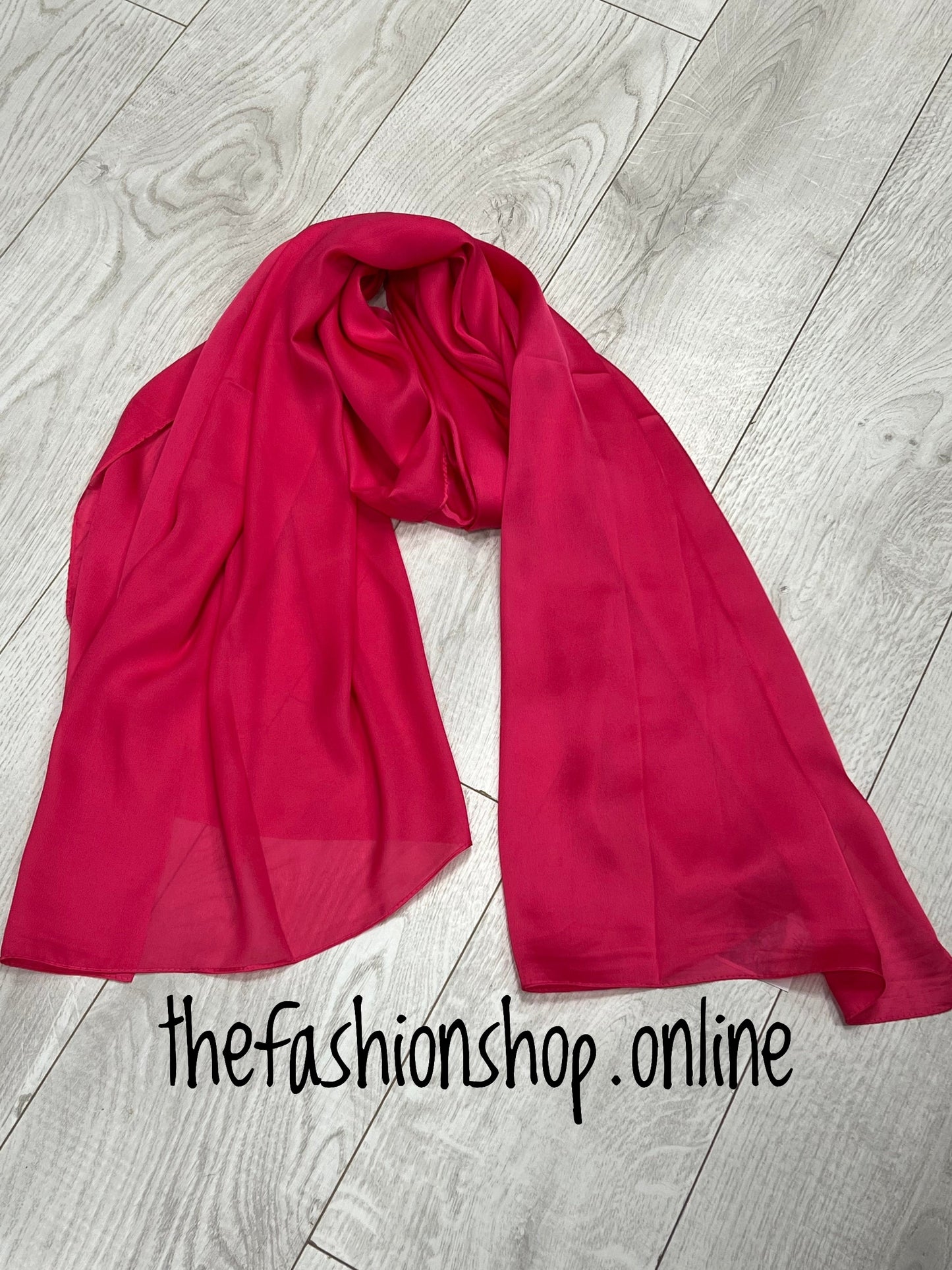Hot pink silky scarf