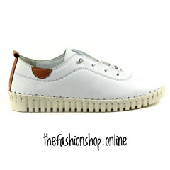 Lunar Flamborough white leather pump sizes 4-8