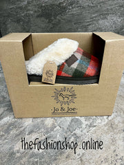 Brown Jo & Joe Shetland highlander faux fur slippers 3-8