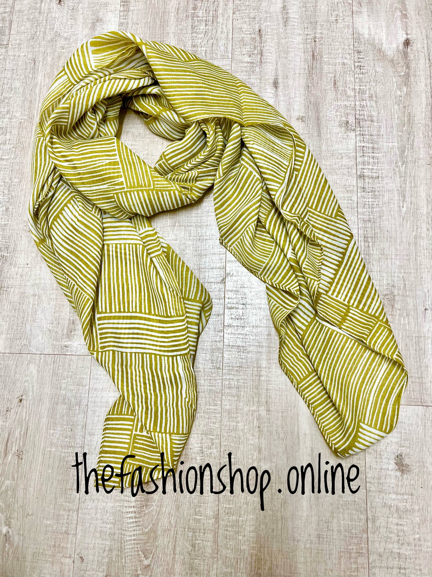 Lime lines scarf