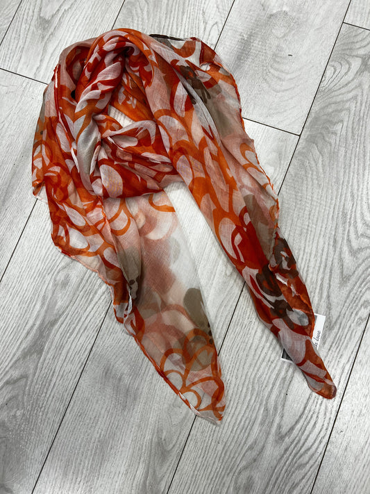 Oranges and browns flower scarf