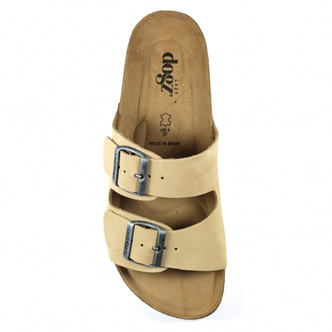 Lazy Dogz Roco beige leather open toe sandal sizes 4-8