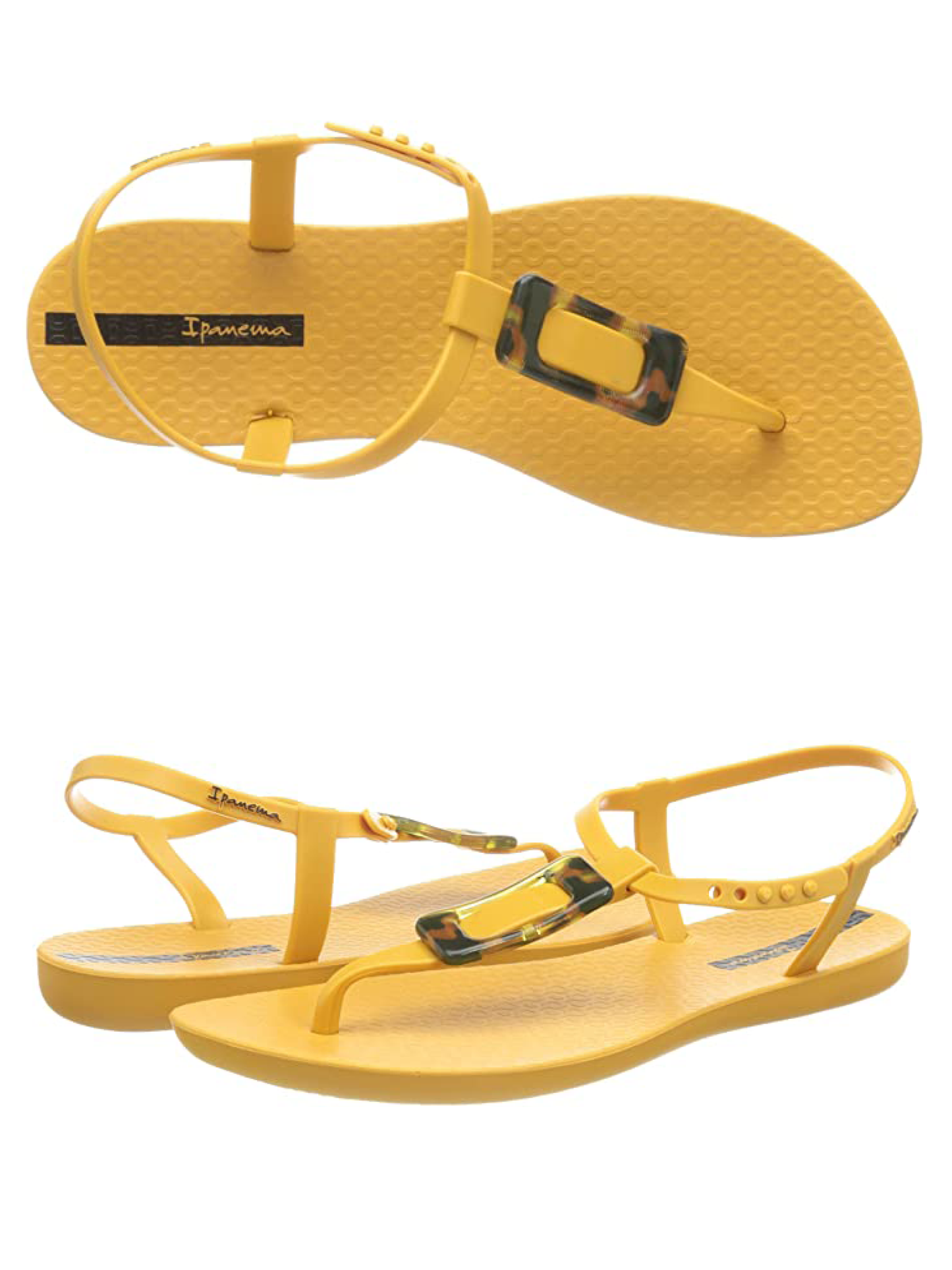 Mustard Ipanema class sandal buckle